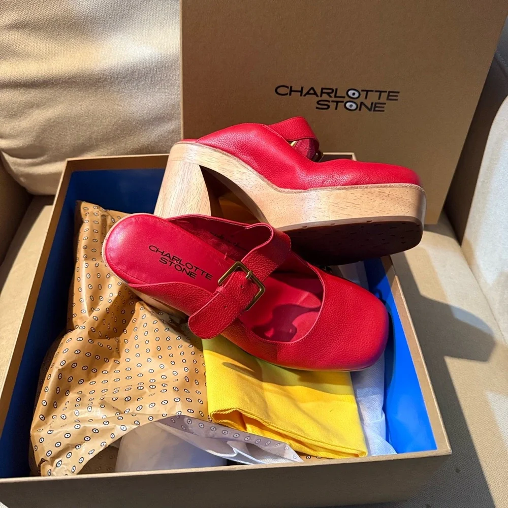 Charlotte Stone “Charis” Clog Mules - Picture 3 of 11